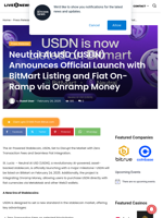 Neutral AI USD (USDN) Announces Official Launch with BitMart Listing and Fiat On-Ramp via Onramp Money | Live Bitcoin News