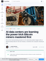 AI data centers are learning the power trick Bitcoin miners mastered first