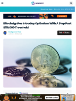 Bitcoin Ignites Intraday Optimism With A Step Past $119,000 Threshold