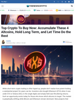 Top Crypto To Buy Now: Accumulate These 4 Altcoins, Hold Long Term, and Let Time Do the Rest - TheNewsCrypto