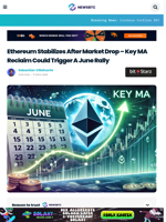 Ethereum Stabilizes After Market Drop – Key MA Reclaim Could Trigger A June Rally
