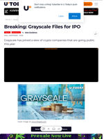 Breaking: Grayscale Files for IPO