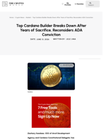 Top Cardano Builder Breaks Down After Years of Sacrifice, Reconsiders ADA Conviction