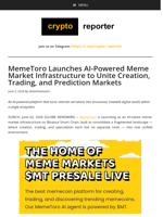 MemeToro Launches AI-Powered Meme Market Infrastructure to Unite Creation, Trading, and Prediction Markets