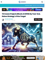TD Cowen Projects Bitcoin At $155K By Year-End, Raises Strategy's Price Target
