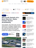 Microsoft Details AI's Next Barrier: Data-Center Power Availability – News Bitcoin News