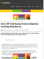 Flare's XRP Yield-Bearing Structure Adopted by Everything Blockchain Inc.