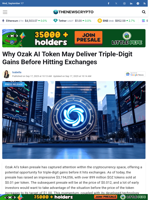 Why Ozak AI Token May Deliver Triple-Digit Gains Before Hitting Exchanges