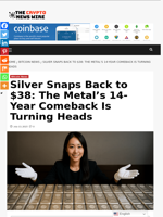 Silver Snaps Back to $38: The Metal’s 14-Year Comeback Is Turning Heads - The Crypto News Wire