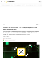 XRP News: AI tool catches bug that could have drained Ripple-linked token from wallets