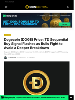 Dogecoin (DOGE) Price: TD Sequential Buy Signal Flashes as Bulls Fight to Avoid a Deeper Breakdown - CoinCentral
