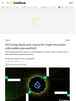 Sui Group (SUIG) charts new course for crypto treasuries with stablecoins and DeFi