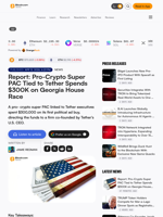 Report: Pro-Crypto Super PAC Tied to Tether Spends $300K on Georgia House Race – Bitcoin News