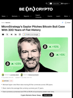 MicroStrategy’s Saylor Pitches Bitcoin Bull Case With 300 Years of Fiat History