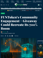 FUNToken’s Community Engagement + Giveaway Could Recreate Its 700% Boom - Crypto Daily