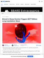 Bitcoin Price Drop Sparks Wave of Long Trader Losses