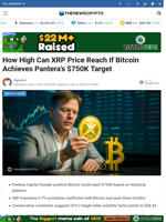How High Can XRP Price Reach If Bitcoin Achieves Pantera's $750K Target