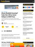 Altcoin Bloodbath Incoming? Trader Bets $1M on Sector Collapse to 2020 Prices
