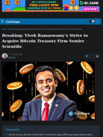Breaking: Vivek Ramaswamy’s Strive to Acquire Semler Scientific