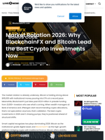 Market Rotation 2026: Why BlockchainFX and Bitcoin Lead the Best Crypto Investments Now | Live Bitcoin News