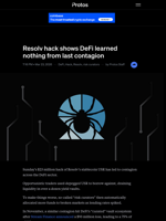 Resolv hack shows DeFi learned nothing from last contagion