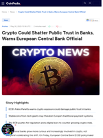 Crypto Could Shatter Public Trust in Banks, Warns European Central Bank Official