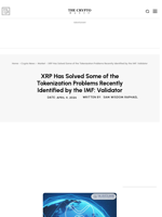 XRP Has Solved Some of the Tokenization Problems Recently Identified by the IMF: Validator