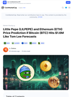 Little Pepe (LILPEPE) and Ethereum (ETH) Price Prediction if Bitcoin (BTC) Hits $1.6M Like Tom Lee Forecasts: Guest Post by Coincu | CoinMarketCap