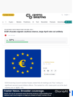 ECB's Kazaks signals cautious stance, large April rate cut unlikely