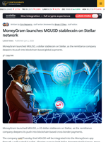 MoneyGram Launches MGUSD Stablecoin for Remittance Network