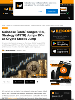 Coinbase (COIN) And Strategy (MSTR) Shares Surge Today