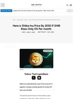 Here is Shiba Inu Price By 2030 If SHIB Rises Only 5% Per month 