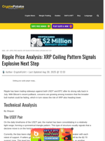 Ripple Price Analysis: XRP Coiling Pattern Signals Explosive Next Step