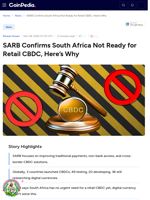 SARB Confirms South Africa Not Ready for Retail CBDC, Here’s Why