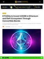 ETHZilla to Invest $350M in Ethereum and DeFi Ecosystem