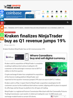 Kraken finalizes NinjaTrader buy as Q1 revenue jumps 19% - The Crypto News Wire