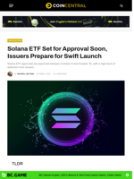 Solana ETF Set for Approval Soon, Issuers Prepare for Swift Launch - CoinCentral