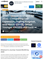 Price Prediction: Will Ethereum (ETH) Recover to $5,000 by 2026—Comparing DeFi Expansion, Scaling Progress, and Macro Trends Versus Younger Altcoins Like Ozak AI | Live Bitcoin News