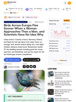 Birds Across Europe Flee Sooner When a Woman Approaches Than a Man, and Scientists Have No Idea Why