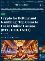 Crypto for Betting and Gambling: Top Coins to Use in Online Casinos (BTC, ETH, USDT) - Crypto Daily
