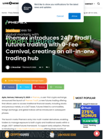 Phemex introduces 24/7 TradFi futures trading with 0-Fee Carnival, creating an all-in-one trading hub | Live Bitcoin News