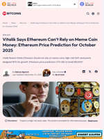 Vitalik Buterin On Meme Coins: Ethereum Price Prediction