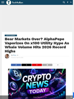 Bear Markets Over? AlphaPepe Vaporizes On x100 Utility Hype As Whale Volume Hits 2026 Record Highs - TechBullion
