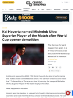 Kai Havertz named Michelob Ultra Superior Player of the Match after World Cup opener demolition
