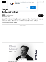 Dogecoin Fan Elon Musk Exits Trillionaire Club - U.Today