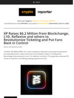 XP Raises $6.2 Million from Blockchange, L1D, Reflexive and others to Revolutionize Ticketing and Put Fans Back in Control