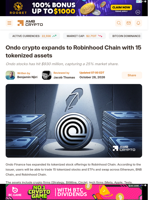 Ondo crypto expands to Robinhood Chain with 15 tokenized assets - AMBCrypto