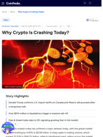 Why Crypto Is Crashing Today?