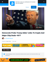 Democrats Probe Trump Aides' Links To Crypto And Major Chip Deals—NYT | Bitcoinist.com