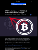 WBTC relaunches on TRON, but abandoned version is bigger